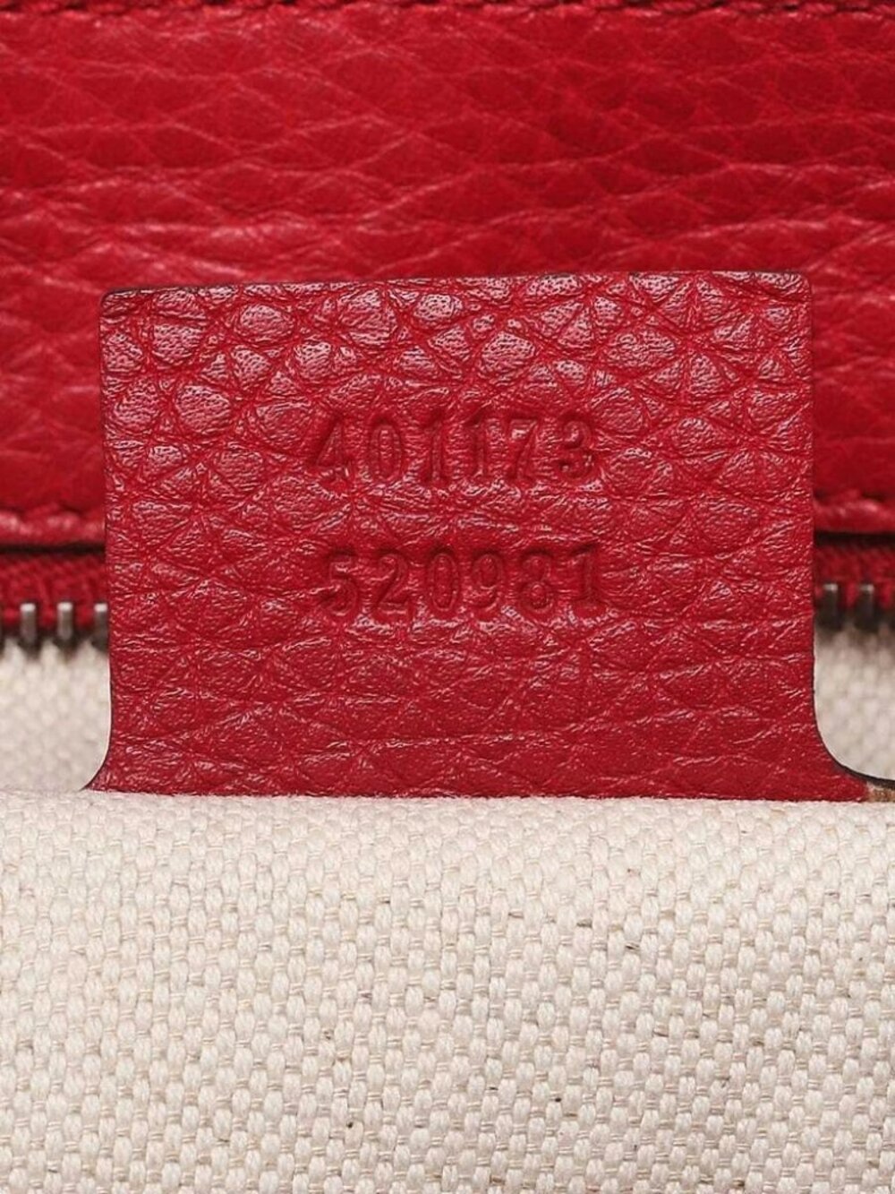 Gucci Red Pebbled Leather Marmont Medium Shoulder Bag - Picture 9 of 9